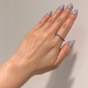 NEW Diamonique Silver Band Ring